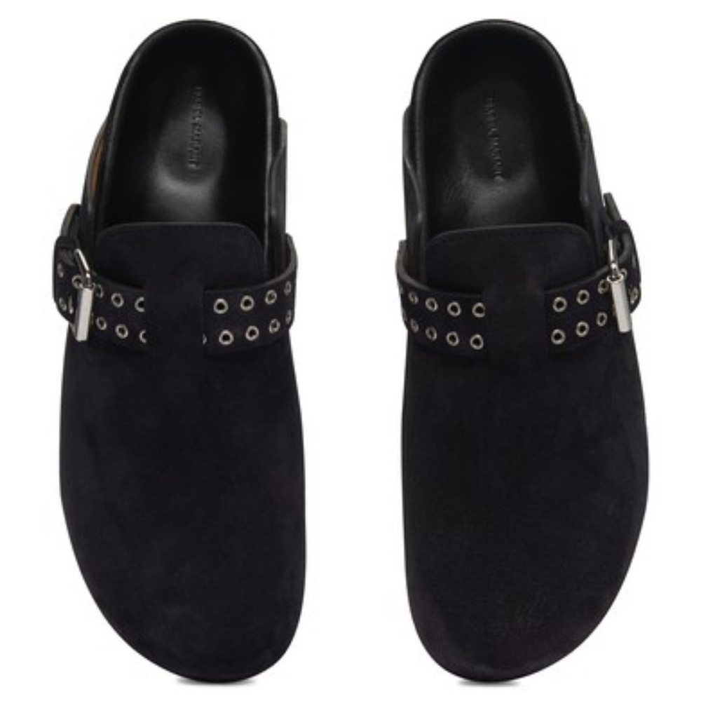 NWB Isabel Marant Mirvin Mule Slide Midnight Black Size 36 Retail $775 - Picture 2 of 10
